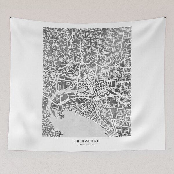 Item preview, Melbourne Australia City Street Map designed and sold by ArtPrints.