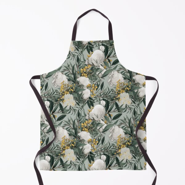 Item preview, Beautiful Native Australian wallpaper for bookcovers and homewares. Dense branches of eucalypt leaves with wattle buds and blossoms on dark background 8 designed and sold by NatTex.