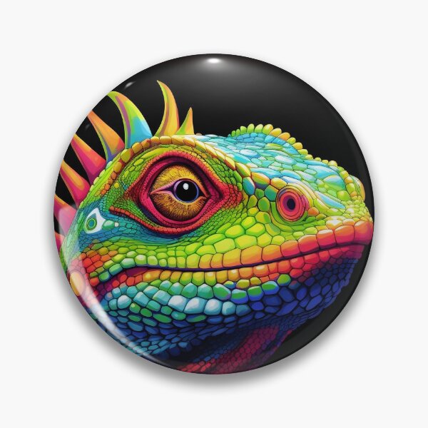 Item preview, Portrait of Psychedelic Lizard designed and sold by HiTechMedia.