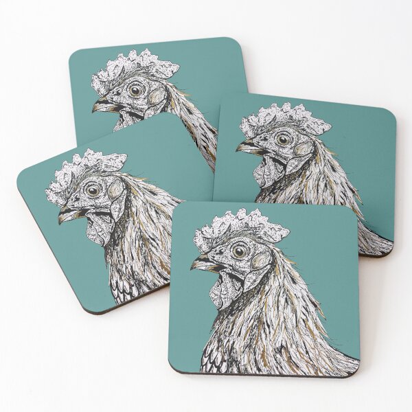 Item preview, Silver Laced Wyandotte cockerel designed and sold by OceanaOrlaghArt.