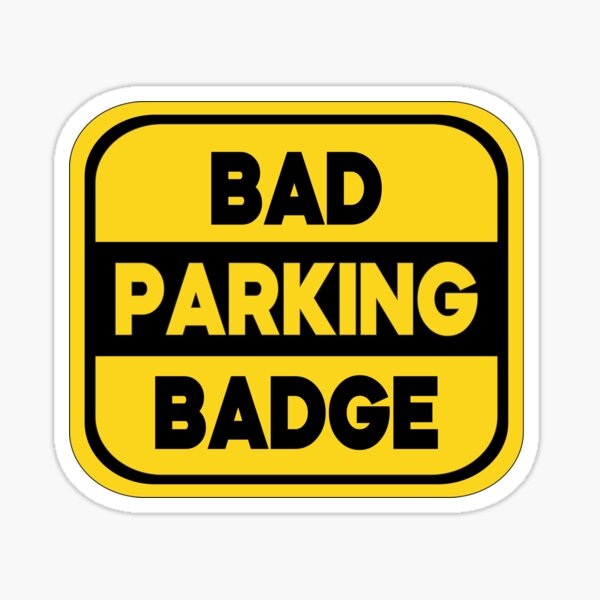 Prank Stickers Bad Parking No Parking Writable Illegal - Temu