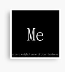 Me element atomic weight Canvas Print