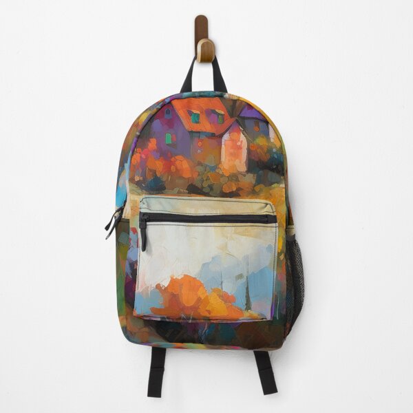 Item preview, Countryside village at sunset designed and sold by Red Witch Art.