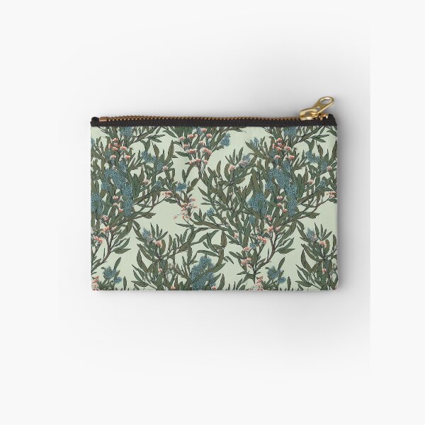 Item preview, Beautiful Native Australian wallpaper for bookcovers and homewares. Tea tree branches and flowers with twisted trunks on a light background 9 designed and sold by NatTex.