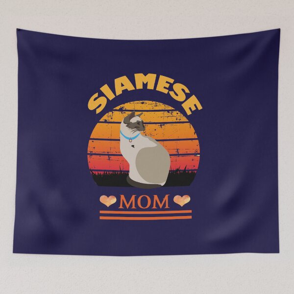 Item preview, Siamese cat mom retro vintage designed and sold by Fateh-Kro ⭐⭐⭐⭐⭐.