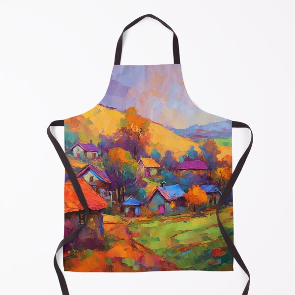 Item preview, Countryside village at sunset 2 designed and sold by Red Witch Art.