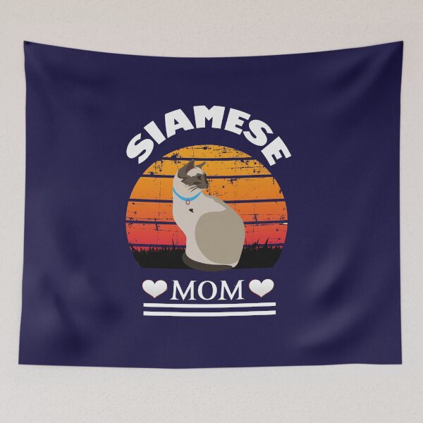 Item preview, Siamese cat mom retro vintage designed and sold by Fateh-Kro ⭐⭐⭐⭐⭐.