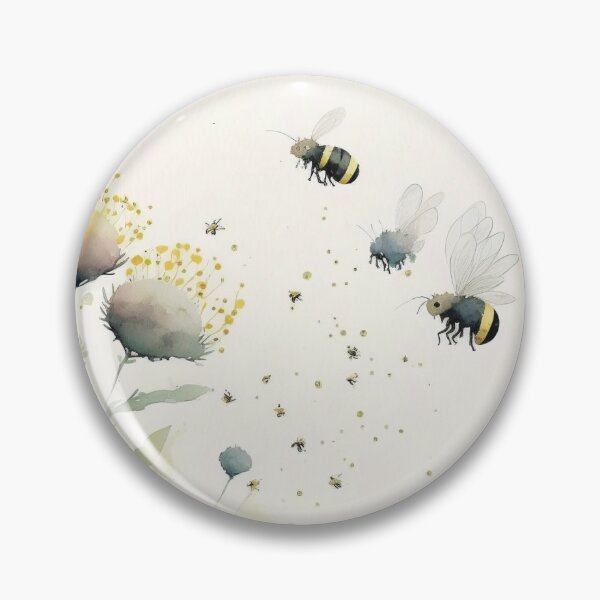 Artikelvorschau, Nature's Harmony: Watercolor Floral and Bee Illustrations entworfen und verkauft von ReiraNogami.