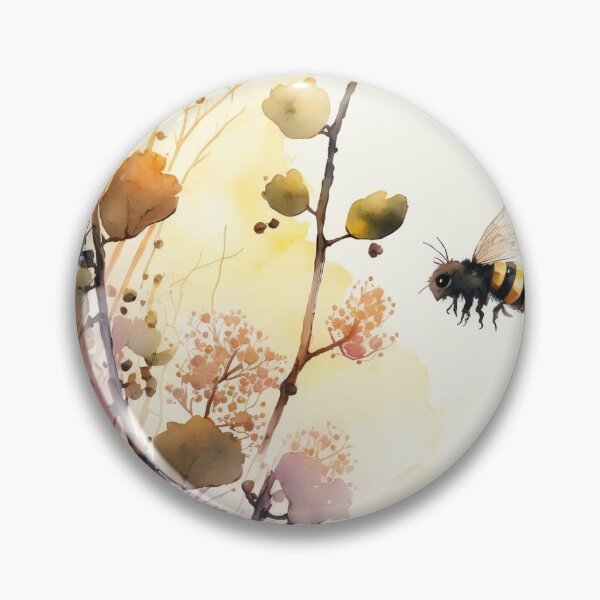 Artikelvorschau, Blossoming Friends: Watercolor Floral and Bee Designs entworfen und verkauft von ReiraNogami.