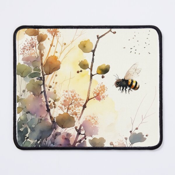Item preview, Blossoming Friends: Watercolor Floral and Bee Designs designed and sold by ReiraNogami.