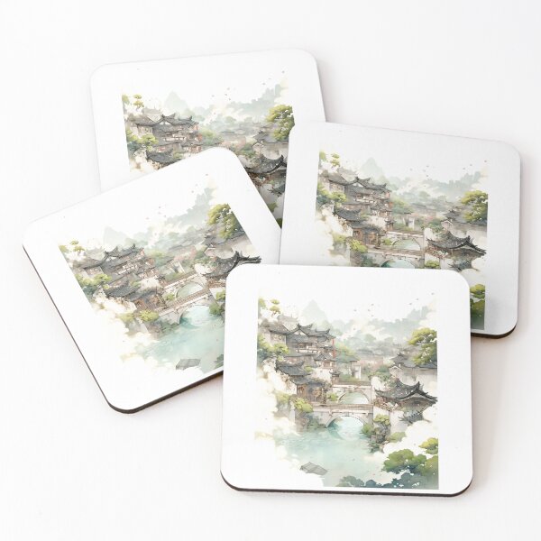 Item preview, Serenity in Ink: Watercolor Ukiyo-e Inspired Art designed and sold by ReiraNogami.