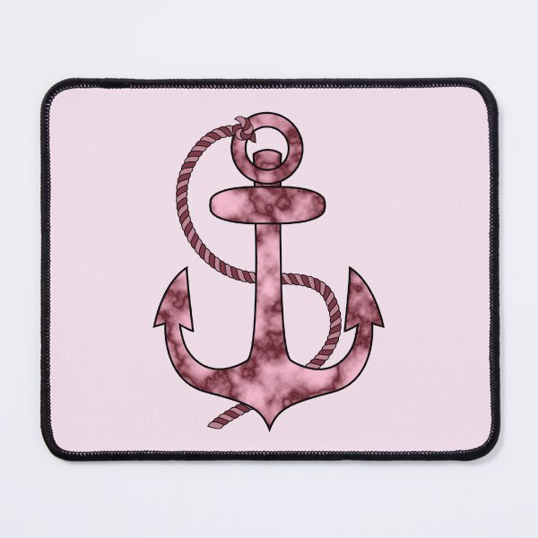 Item preview, Maroon Marble Anchor Nautical Design designed and sold by Isma Saleem.