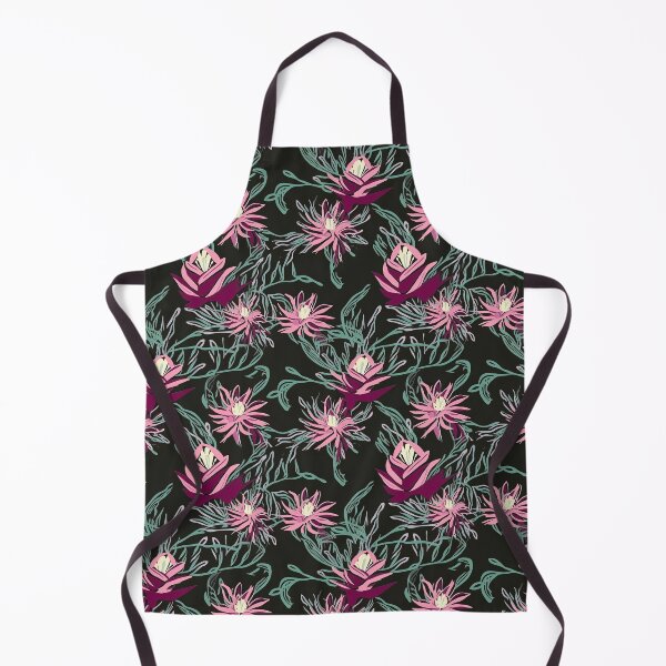 Item preview, Beautiful Native Australian wallpaper for bookcovers and homewares. Coastal Pigface flowers a dark background with kangaroo paw and salt bush 1 designed and sold by NatTex.