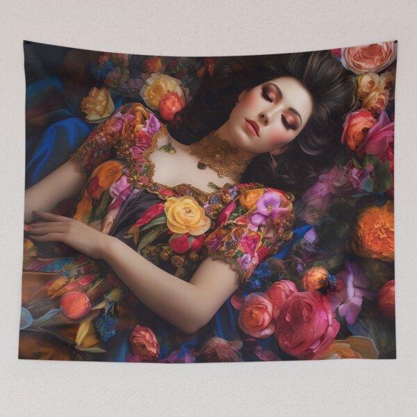 Item preview, Sleeping lady in the garden designed and sold by Red Witch Art.