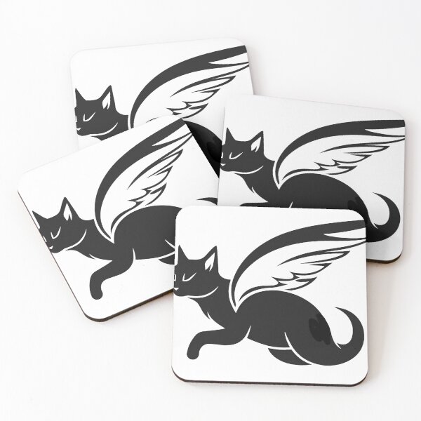 Item preview, Whisked Wings: Enchanting Winged Cat Cartoon designed and sold by janedewaard.