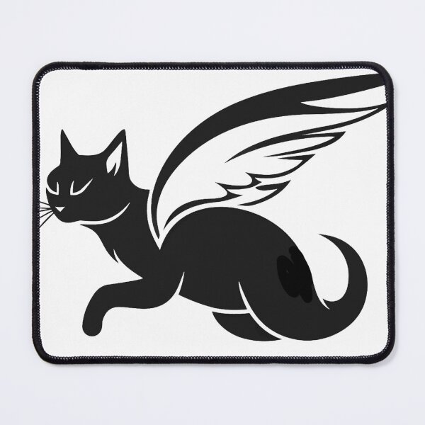 Item preview, Whisked Wings: Enchanting Winged Cat Cartoon designed and sold by janedewaard.