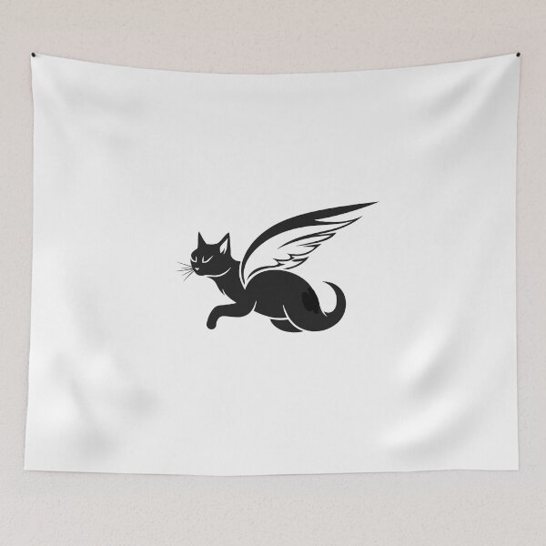 Item preview, Whisked Wings: Enchanting Winged Cat Cartoon designed and sold by janedewaard.