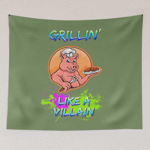Item preview, Grillin' Like A Villain Cookout Bbq Sarcastic Humor 		 designed and sold by xmmscctwejl58.