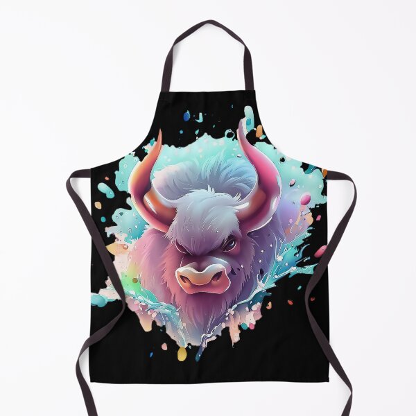 Item preview, Funny bison pastel watercolor splash designed and sold by TomFrontierArt.