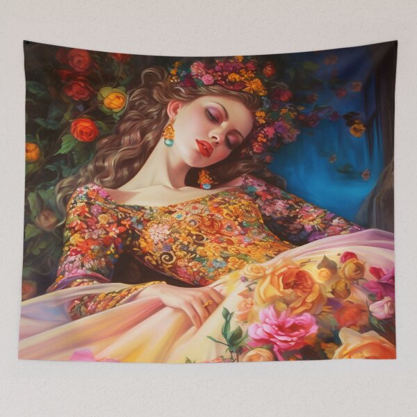 Item preview, Sleeping lady in the garden 2 designed and sold by Red Witch Art.