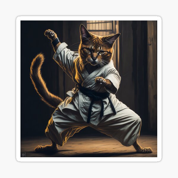 Karate Meow! Sticker