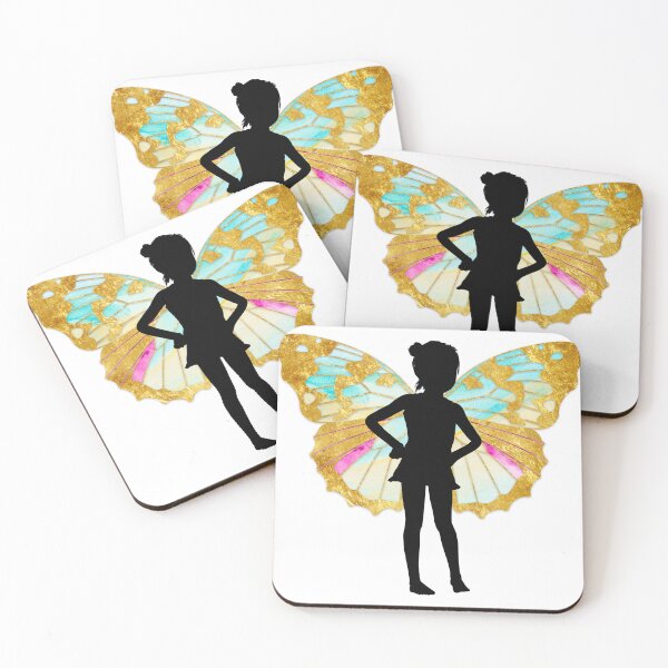 Item preview, Little Girl with Golden Butterfly Wings designed and sold by megmcghee.