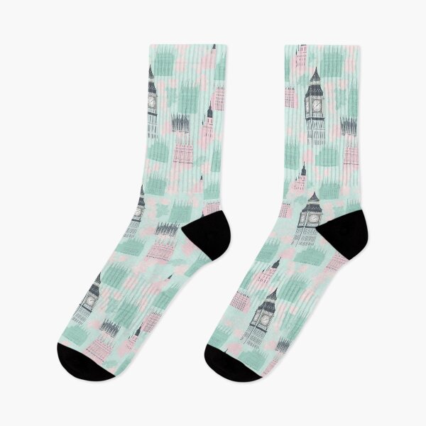 Item preview, Big Ben Timeless Travels: Pastel Minimalist Pattern designed and sold by FamMeetsWorld.