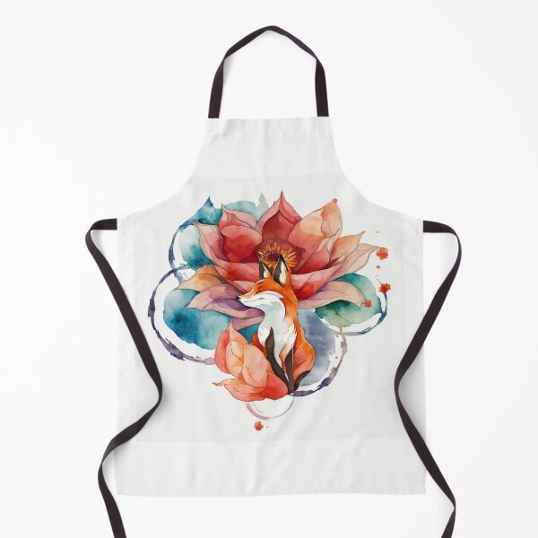 Artikelvorschau, Floral Fox Whispers: Watercolor Art with Nature's Charm entworfen und verkauft von ReiraNogami.