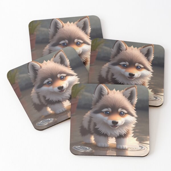 Item preview, Happy Wolf cub Chibi  designed and sold by Rothnaric.