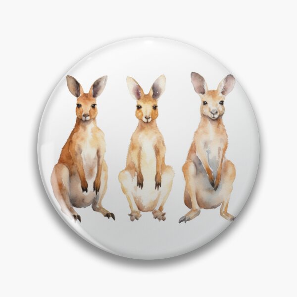 Item preview, Watercolour Kangaroos designed and sold by Kitty-Cactus.