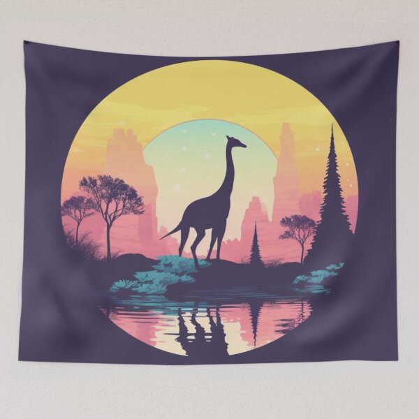 Item preview, Brachiosaurus In Basic Colours Art Inspired By Dinosaurs designed and sold by CDC40.