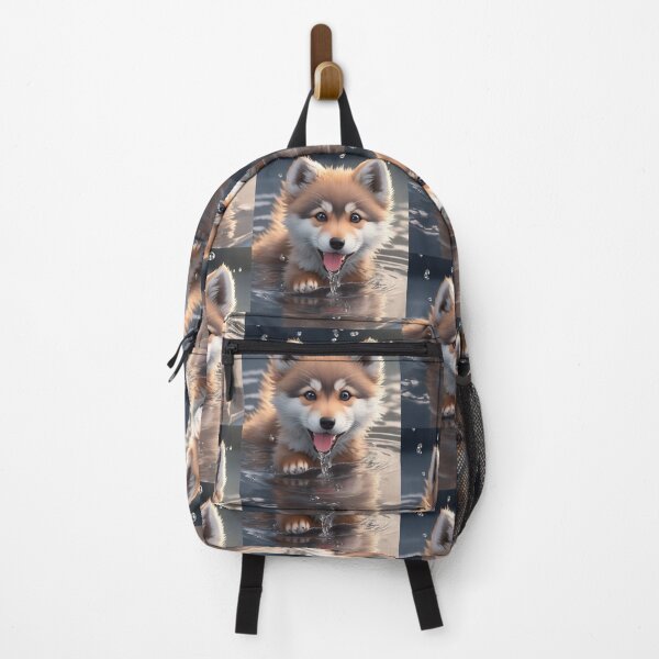Item preview, Playful Wolf cub Chibi in water designed and sold by Rothnaric.