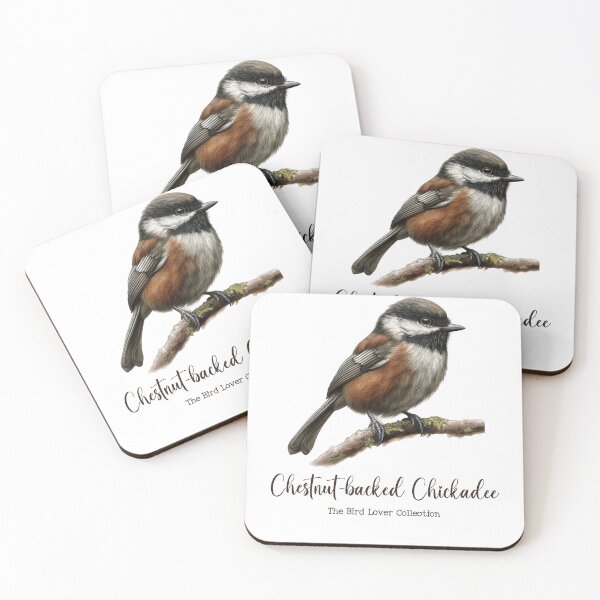 Item preview, Chestnut-backed Chickadee - The Bird Lover Collection designed and sold by GoodOldVintage.