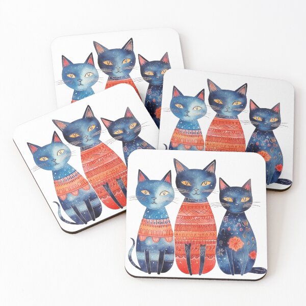 Item preview, Three Magic Cats designed and sold by Kitty-Cactus.