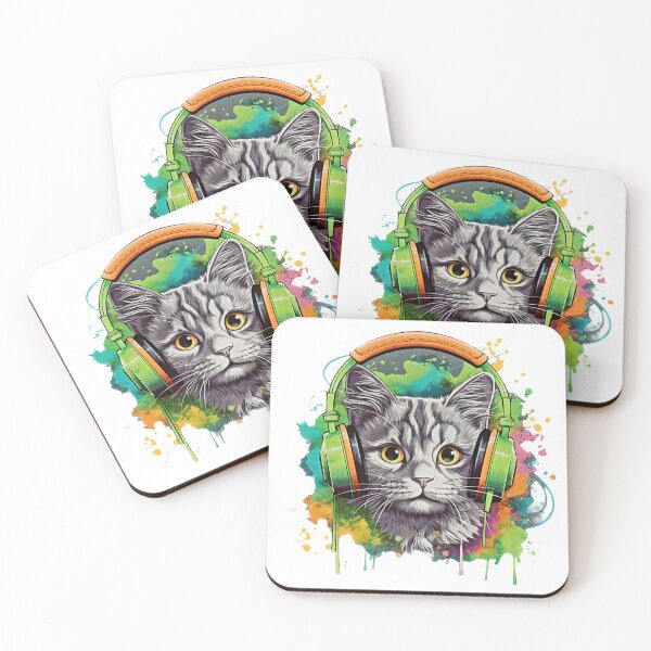 Item preview, Cat Wearing Headphones Funny | Cat With Headphones |  designed and sold by CoolHippoQuotes.