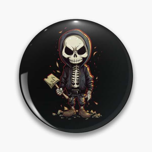Artikelvorschau, Beilmann, Totenkopf mit Beil, cooler Halloween-Gruselschädel entworfen und verkauft von TNOYC.