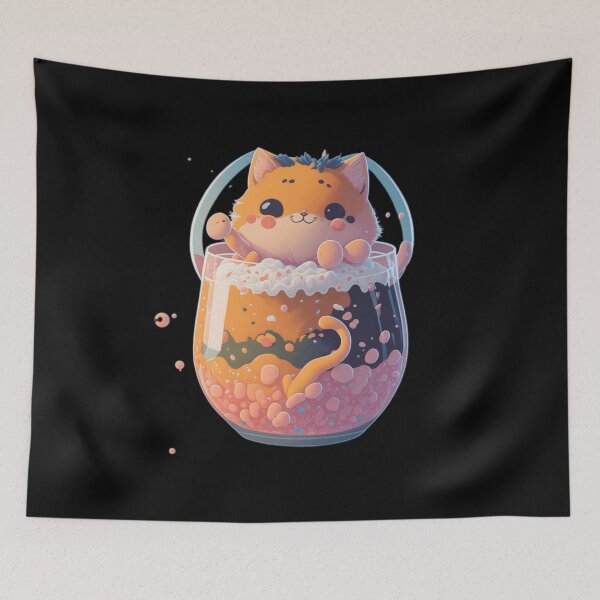 Item preview, Cat Boba Tea Bubble Tea Anime Kawaii Neko designed and sold by worldmodi.