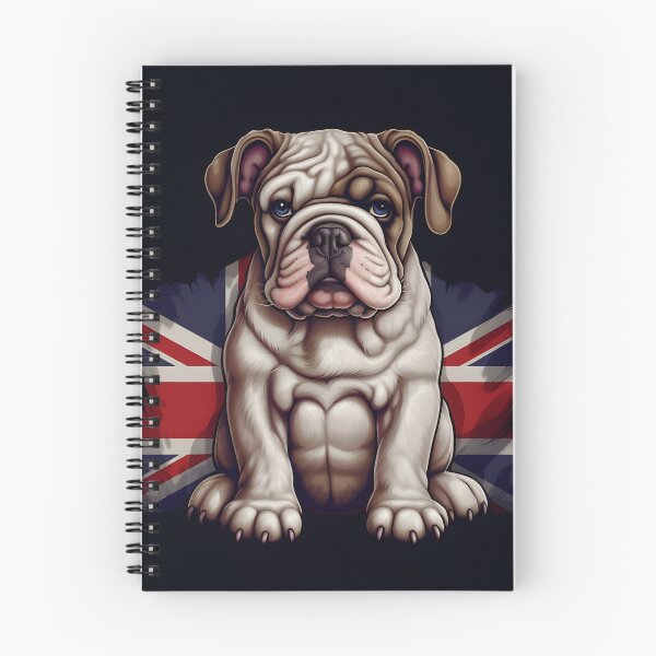 Item preview, English Bulldog Puppy UK Flag designed and sold by ARTficiallyAnon.