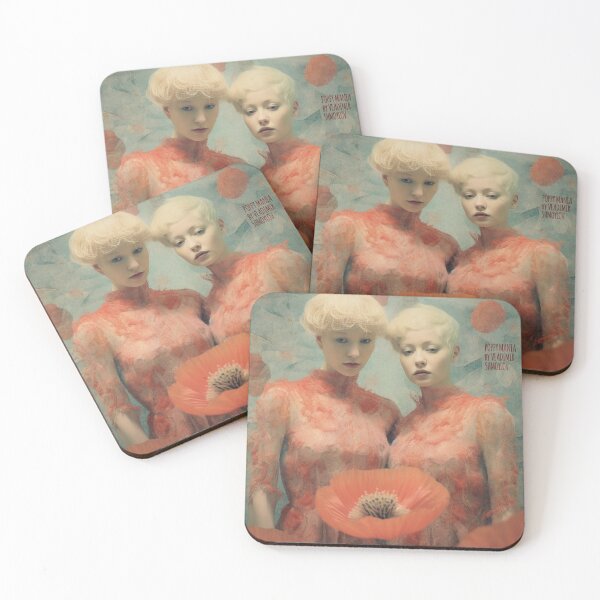 Item preview, POPPY MANIA TWINS by Vladimir Shmoylov designed and sold by Shmoylov-Art.