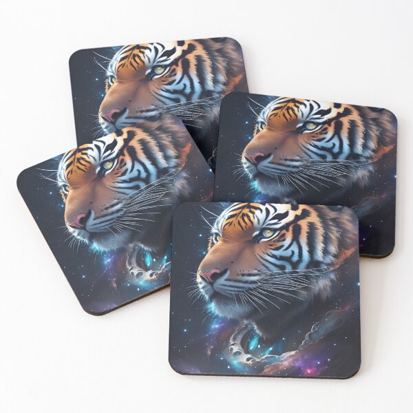 Item preview, Cosmic Elegance: Majestic Tiger Roaming Amongst Celestial Nebula designed and sold by Ceemko's Vintage Corner.