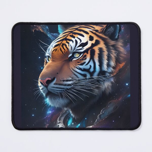 Item preview, Cosmic Elegance: Majestic Tiger Roaming Amongst Celestial Nebula designed and sold by Ceemko's Vintage Corner.