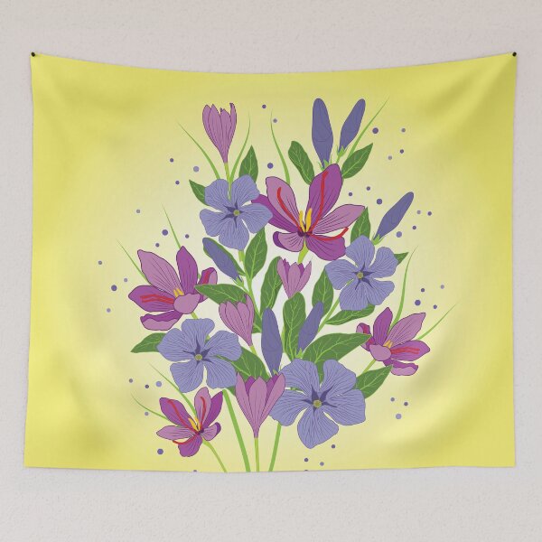 Item preview, Periwinkle Crocus Sunshine designed and sold by The Pattern Mill.