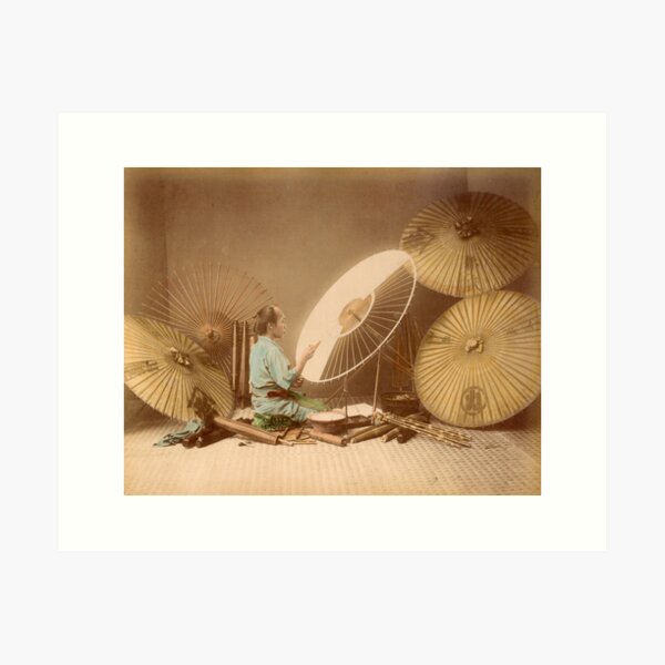 Item preview, The umbrella maker, 1870s designed and sold by Photos of Japan.