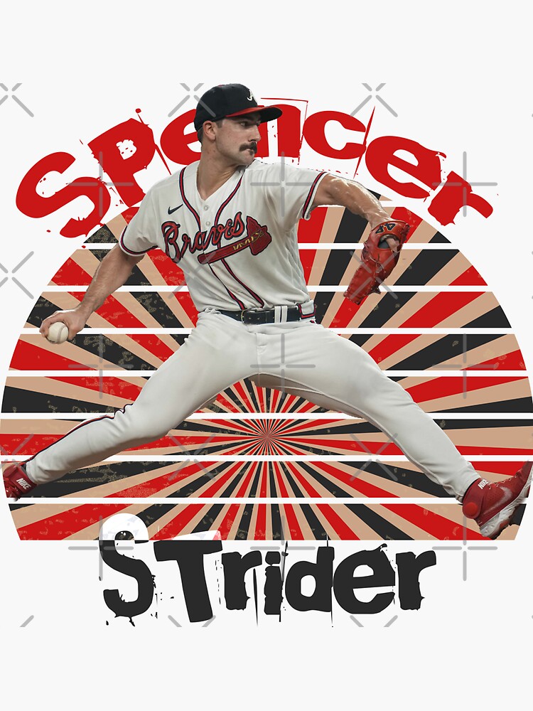 Spencer Strider Stride or Die 99 Mustache Atlanta Braves 