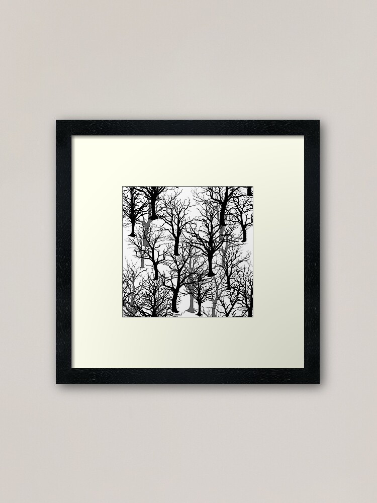 Alternate view of Black Trees - Twin Peaks Inspired Framed Art Print