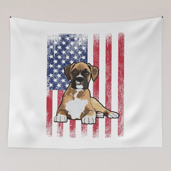 Item preview, Boxer Dog USA Flag designed and sold by kudostees.
