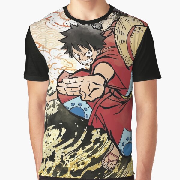 Luffy Wano arc upgrade Armament Haki 3D t shirt - Owl Fashion Shop