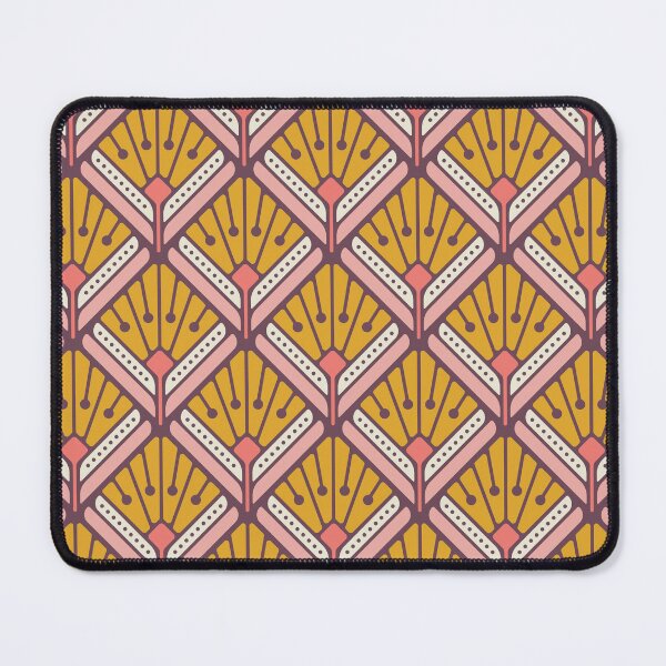 Item preview, KF 0037 D - Retro Vintage Square Flowers Minimalist 70s Modern Geometric Floral Pattern designed and sold by KhakiFinch.