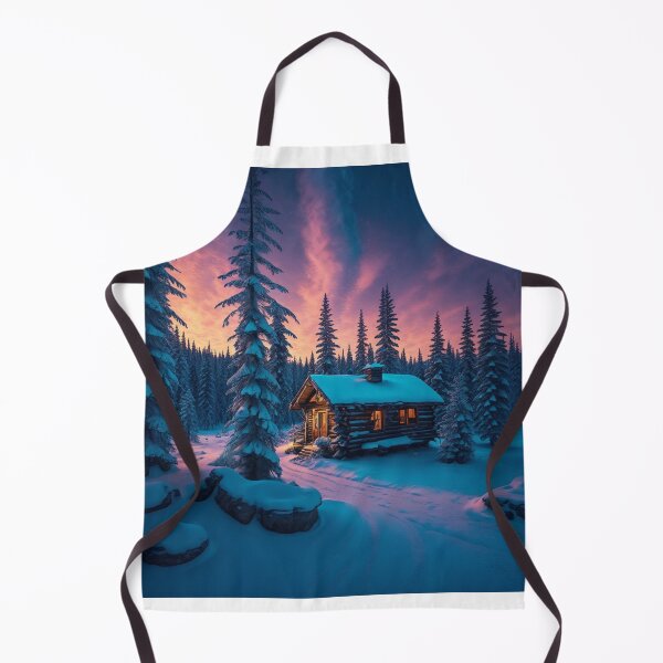 Item preview, Boreal Forest Landscapes with Wooden Cabins, Ai Generated Art designed and sold by AiGens.
