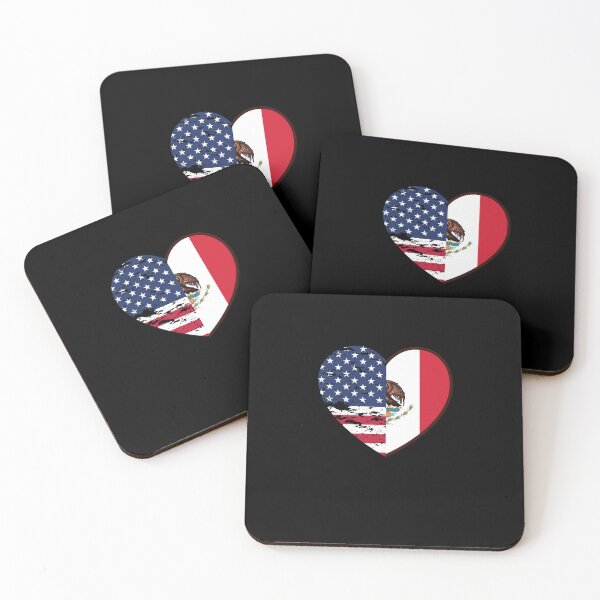 Item preview, Half American Half Mexican Heart, USA Flag Mexico designed and sold by Quicker-Shop.